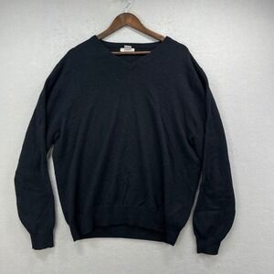 Oliver Perry Sweater Mens XXL Black 100% Cashmere V Neck Classic Pullover